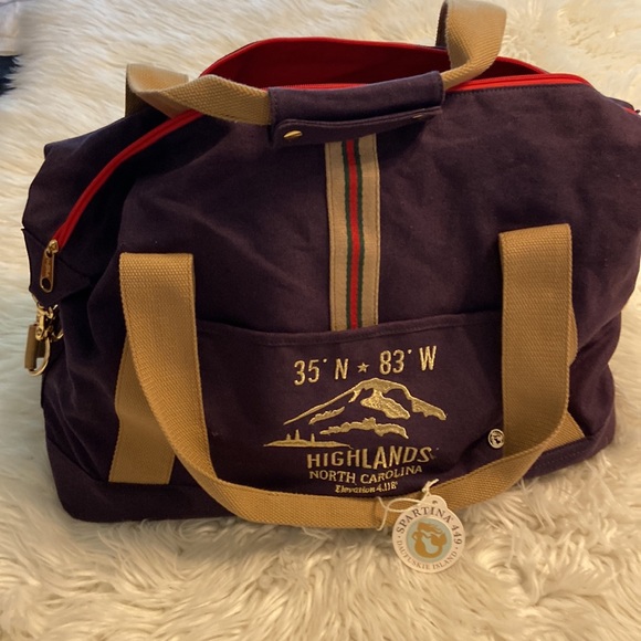 Navy Highlands Duffle SPARTINA 449 DAUFUSKIE ISLAND SOUTH CAROLINA BRAND NEW - Picture 12 of 16